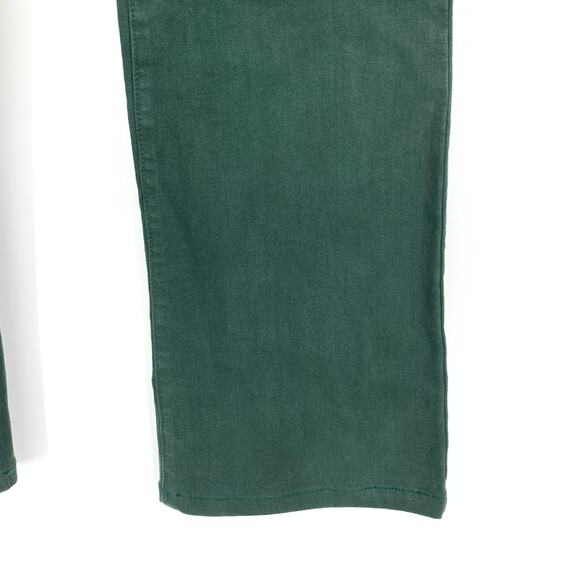 NYDJ Bootcut Jeans Womens Size 12 Stretch Cotton Dark Green Brushed Sateen - Picture 4 of 7